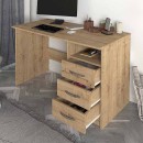 Γραφείο εργασίας Eldoris Megapap χρώμα sapphire oak 120x60x75εκ.