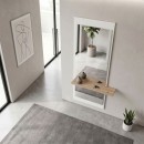 Καθρέπτης τοίχου Piyar Μegapap χρώμα λευκό 60x14,6x150εκ.