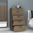 Συρταριέρα Helia Megapap χρώμα καρυδί 60x44x108εκ.