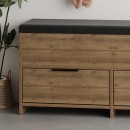 Παπουτσοθήκη Cove Megapap χρώμα ανοιχτό καρυδί 106x34x51,5εκ.