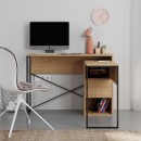 Γραφείο εργασίας πολυμορφικό Badau Megapap χρώμα sapphire oak 110x37,2x77εκ.