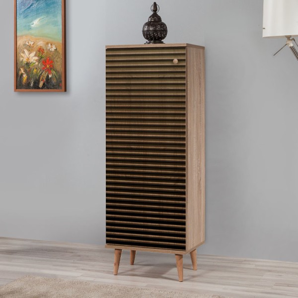 Παπουτσοθήκη - Ντουλάπι Soho Megapap χρώμα sonoma 50x38x135εκ.