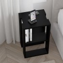 Κομοδίνο - Τραπεζάκι βοηθητικό Lonie Megapap χρώμα μαύρο 34x30x55εκ.