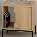Κομοδίνο Glynn Megapap χρώμα saphhire oak 45x35x50εκ.