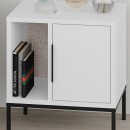 Κομοδίνο Glynn Megapap χρώμα λευκό 45x35x50εκ.