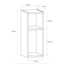 Κομοδίνο επιτοίχιο Sault Megapap χρώμα ανθρακί 23,2x22x59,6εκ.