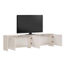 Έπιπλο τηλεόρασης Aurelia Megapap χρώμα κρεμ 180x32x45εκ.