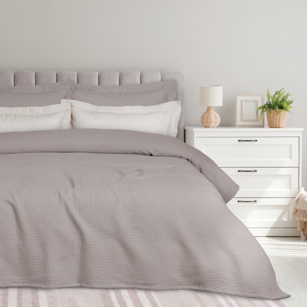DAS HOME ΚΟΥΒΕΡΤΑ ΠΙΚΕ 240X260 0495 TAUPE