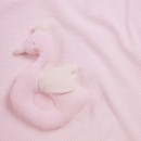DAS BABY ΚΟΥΒΕΡΤΑ ΠΙΚΕ 75X100 RELAX 4956 PINK, WHITE