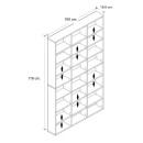 Βιβλιοθήκη Diamond Megapap χρώμα γκρι σκυροδέματος 100x16,6x178εκ.
