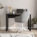Γραφείο εργασίας Inna Megapap χρώμα γκρι ρετρό - silky black 100x60x75εκ.