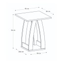 Τραπεζάκι βοηθητικό - Κομοδίνο Deros Megapap χρώμα sepet oak 45x45x56εκ.