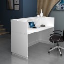 Γραφείο υποδοχής - reception Gemini Megapap χρώμα λευκό 180x70x110εκ.