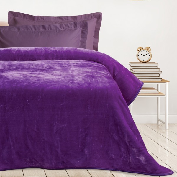 DAS KIDS ΚΟΥΒΕΡΤΑ VELOUR MONH 0296 PURPLE