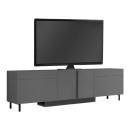 Έπιπλο τηλεόρασης Arlen Megapap με Led Rgb χρώμα ανθρακί 180x32x50εκ.