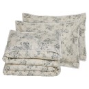 DAS HOME ΠΑΠΛΩΜΑΤΟΘΗΚΗ ΣΕΤ ΥΠΕΡΔΙΠΛΗ PRESTIGE 1712 GREY, IVORY