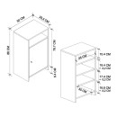 Παπουτσοθήκη - Ντουλάπι Talsa Megapap χρώμα λευκό - sapphire oak 50x35,3x86εκ.