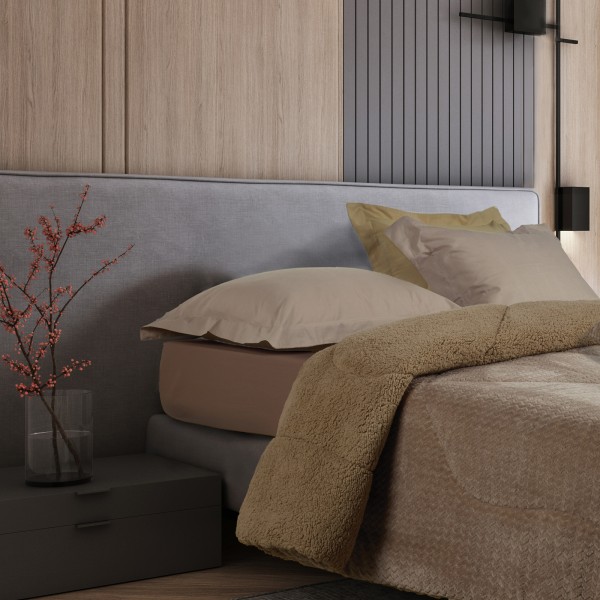 DAS HOME ΚΟΥΒΕΡΤΟΠΑΠΛΩΜΑ SHERPA ΥΠΕΡΔΙΠΛΟ 1367 TAUPE