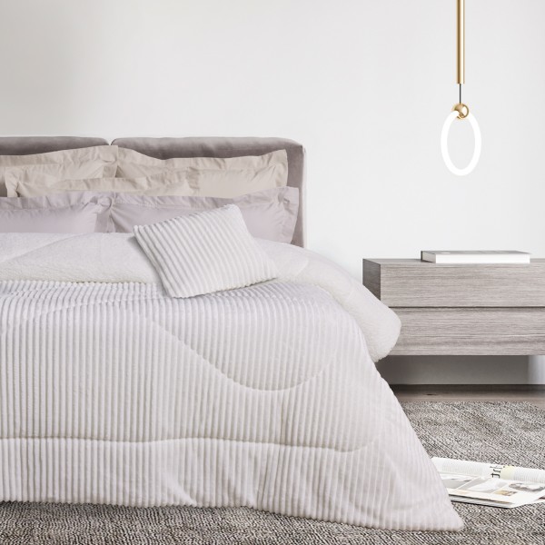 DAS HOME ΚΟΥΒΕΡΤΟΠΑΠΛΩΜΑ SHERPA ΥΠΕΡΔΙΠΛΟ 1364 WHITE