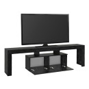 Έπιπλο τηλεόρασης Woodra Megapap χρώμα sencron black 180x31,3x50,2εκ.