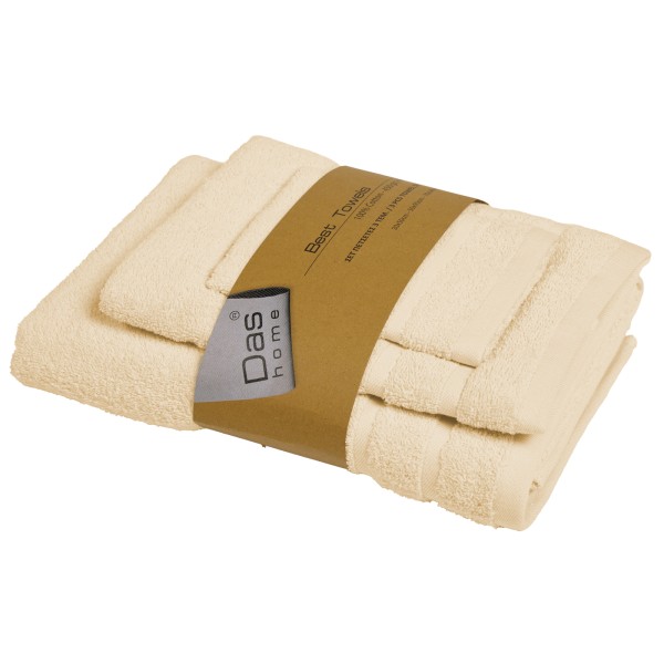 DAS HOME ΣΕΤ ΠΕΤΣΕΤΕΣ 3ΤΕΜΑΧΙΩΝ BEST 0702 CREAM