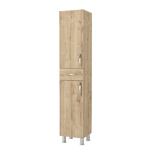 Ντουλάπι κουζίνας - μπάνιου Selina Megapap χρώμα sapphire oak 35x31x179εκ.