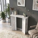 Κονσόλα Mara Megapap χρώμα λευκό εφέ μαρμάρου 90x29,6x91,8εκ.