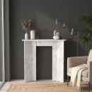 Κονσόλα Mara Megapap χρώμα λευκό εφέ μαρμάρου 90x29,6x91,8εκ.