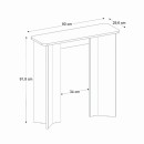 Κονσόλα Mara Megapap χρώμα λευκό εφέ μαρμάρου 90x29,6x91,8εκ.