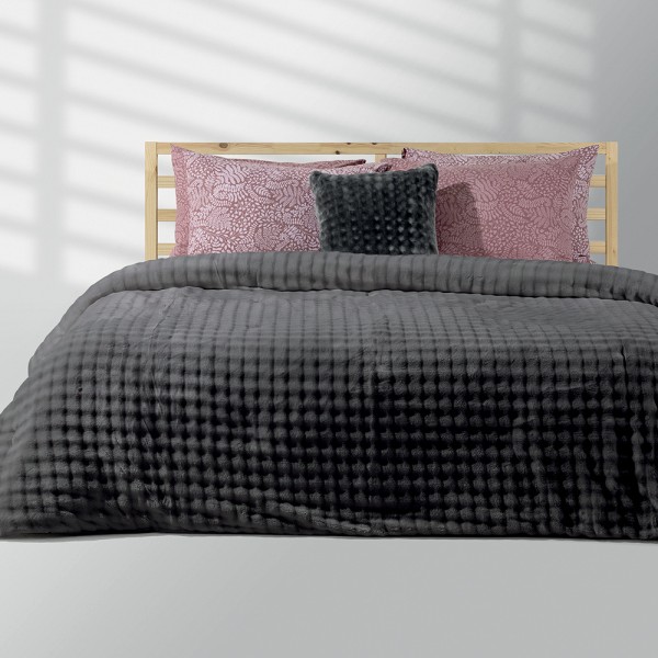 LINO Κουβερτοπάπλωμα Ημίδιπλο 160x220 Kvall Γκρι