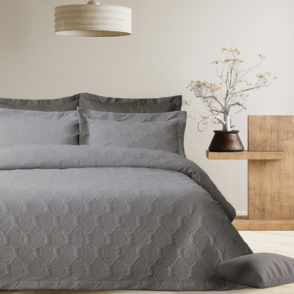 DAS HOME ΚΟΥΒΕΡΤΟΡΙΟ KING HAPPY 0287 GREY