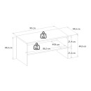 Τραπεζάκι σαλονιού Eleva Megapap χρώμα sapphire oak 90x44,6x46,4εκ.