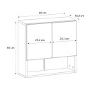 Καθρέπτης μπάνιου Trama Μegapap χρώμα λευκό 60x16,8x65εκ.