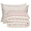DAS HOME ΣΕΤ ΠΑΠΛΩΜΑΤΟΘΗΚΗ ΜΟΝΗ HAPPY FLANNEL 9700 ECRU, PINK