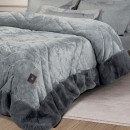 GREENWICH POLO CLUB ΚΟΥΒΕΡΤΟΠΑΠΛΩΜΑ RABBIT FAUX FUR PREMIUM 4460 GREY