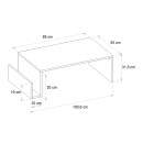 Τραπεζάκι σαλονιού Regnar Megapap χρώμα λευκό 100,6x55x31,8εκ.