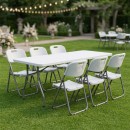 Τραπέζι catering - συνεδρίου Capri Megapap πτυσσόμενο - μονοκόμματη επιφάνεια χρώμα λευκό του πάγου 152x76x74εκ.