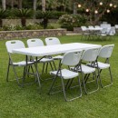 Τραπέζι catering - συνεδρίου Capri Megapap πτυσσόμενο - μονοκόμματη επιφάνεια χρώμα λευκό του πάγου 183x76x74εκ.