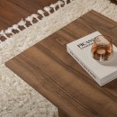 Τραπεζάκι σαλονιού Sabin Megapap χρώμα καρυδί 119x60x40εκ.