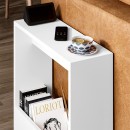 Τραπεζάκι βοηθητικό Simpi Megapap χρώμα λευκό 55x20x60εκ.