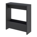 Τραπεζάκι βοηθητικό Simpi Megapap χρώμα black wood 55x20x60εκ.