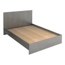 Κρεβάτι Troy Megapap χρώμα γκρι σκυροδέματος 150x200εκ.
