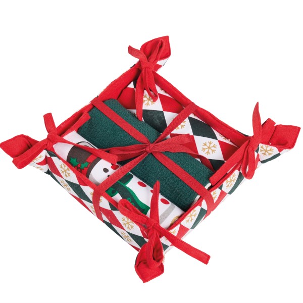 DAS HOME CHRISTMAS ΠΟΤΗΡΟΠΑΝΑ ΣΕΤ 3ΤΜΧ 45X65 0911 RED