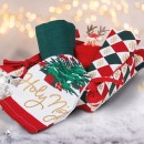 DAS HOME CHRISTMAS ΠΟΤΗΡΟΠΑΝΑ ΣΕΤ 3ΤΜΧ 45X65 0911 RED