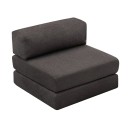 Πολυθρόνα - κρεβάτι Comfort Megapap υφασμάτινη χρώμα ανθρακί 95x95x75εκ.