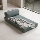 Πολυθρόνα - κρεβάτι Comfort Megapap υφασμάτινη χρώμα μέντα 95x95x75εκ.