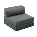 Πολυθρόνα - κρεβάτι Comfort Megapap υφασμάτινη χρώμα μέντα 95x95x75εκ.