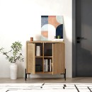 Μπουφές Naive Megapap χρώμα sapphire oak 80x40x80εκ.