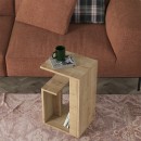 Τραπεζάκι βοηθητικό Rosana Megapap χρώμα sapphire oak 35x29,5x60εκ.