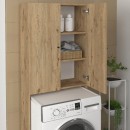 Έπιπλο πλυντηρίου Romme Megapap χρώμα sepet oak 65x27,1x180εκ.
